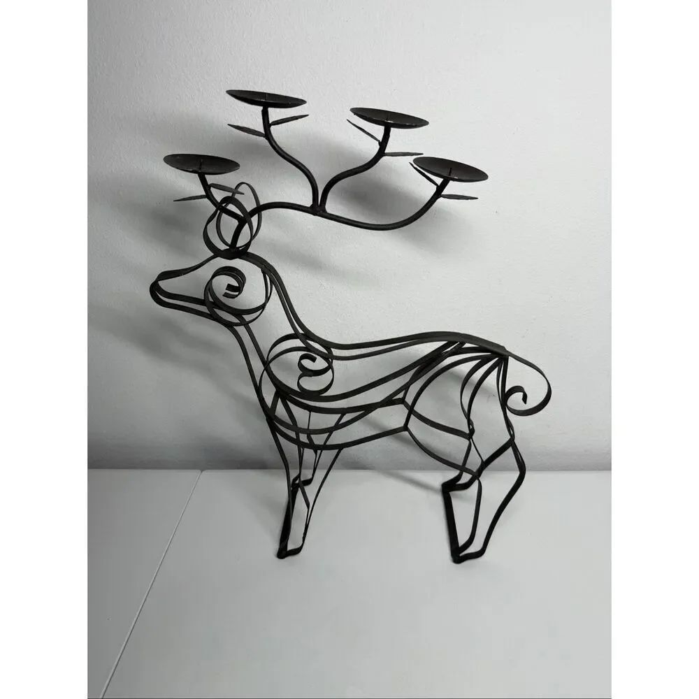 IRON REINDEER CANDLE HOLDERS – LIGHT THE WAY TOWARD A JOYOUS HOLIDAY SEASON
